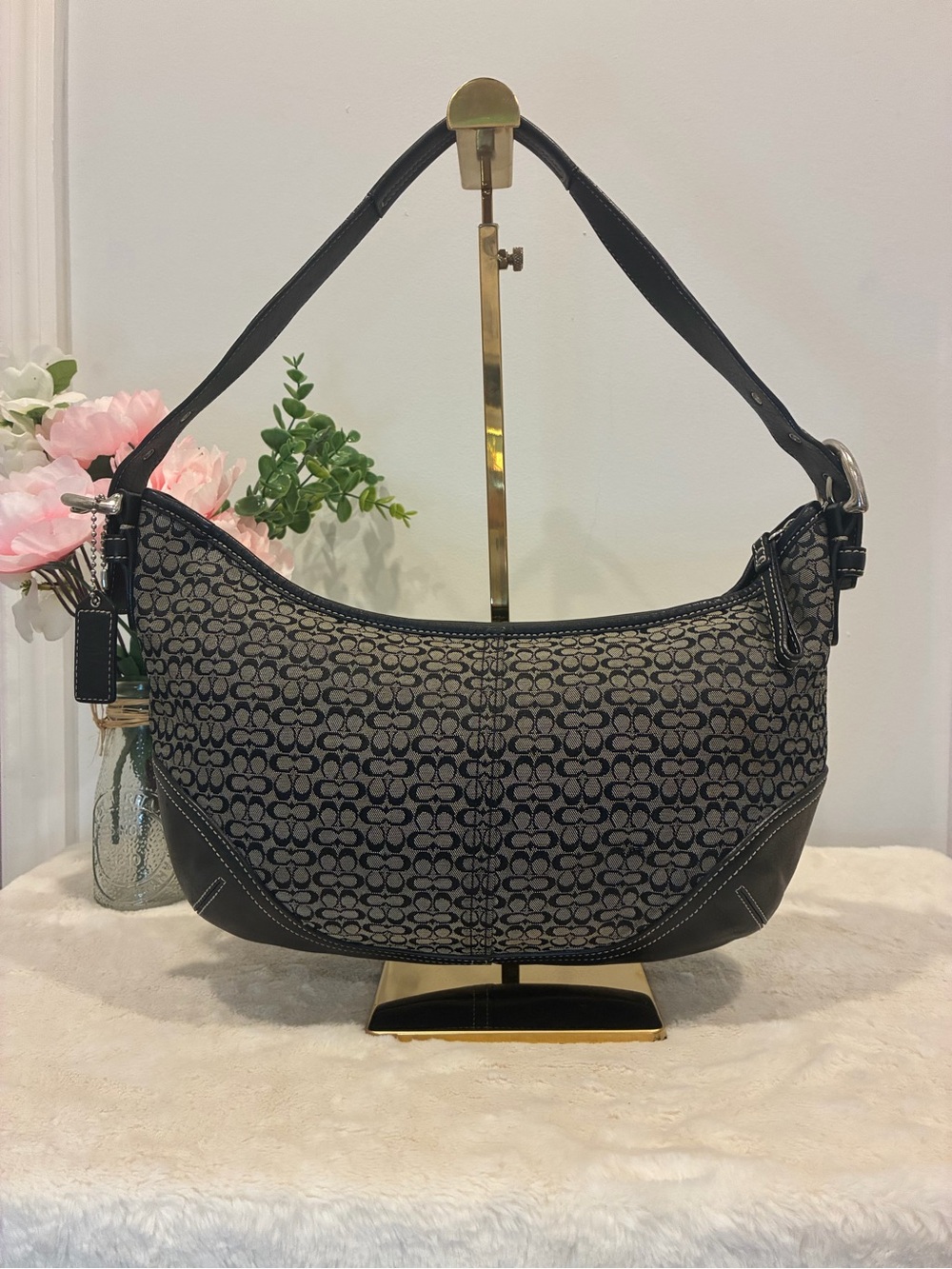 🖤 Vintage Coach SoHo Signature Shoulder Bag F3J-6028 - Picture 4 of 10